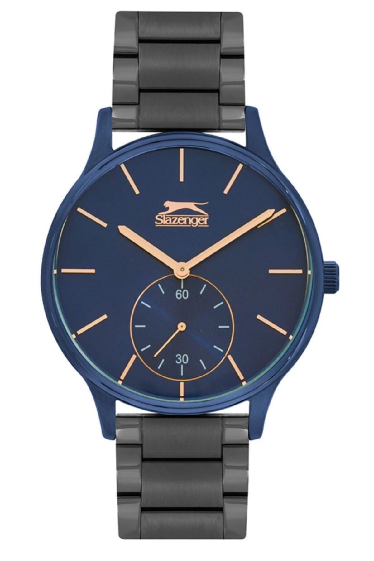 Slazenger SL.09.1671.1.03 Takvimli 42.5 mm Siyah Çelik Kordon Analog Erkek Kol Saati