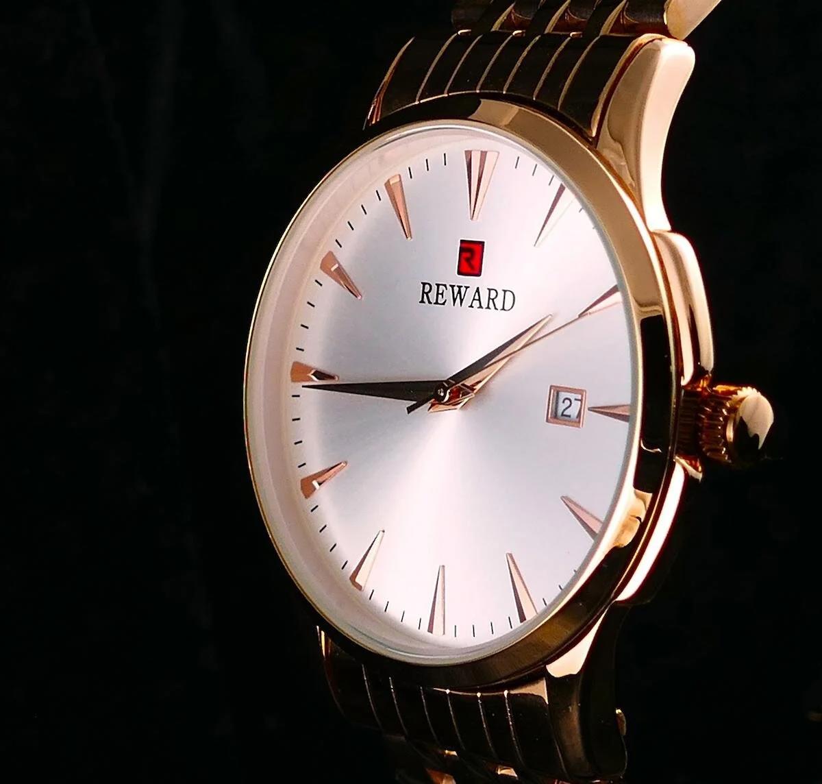 Reward A141726 Takvimli 41 mm Altın Çelik Kordon Analog Kol Saati
