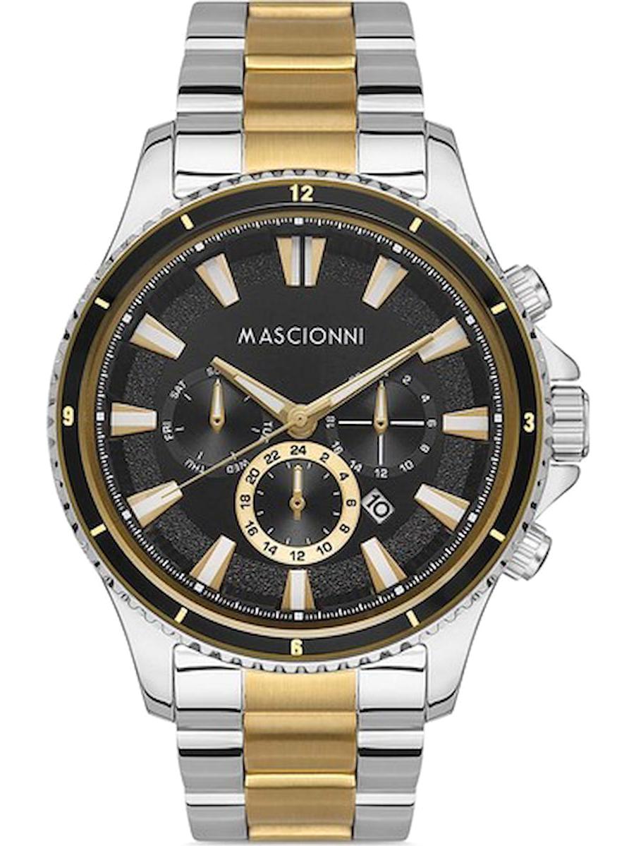 Mascionni M.1.2006A.06 Takvimli 45 mm Altın-Çelik Kordon Analog Erkek Kol Saati