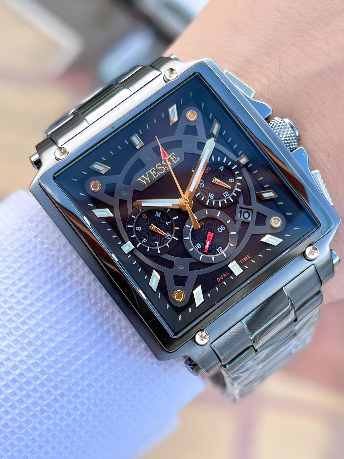 Wesse WWG402705 Pusulalı Takvimli Çelik Kordon Analog Erkek Kol Saati