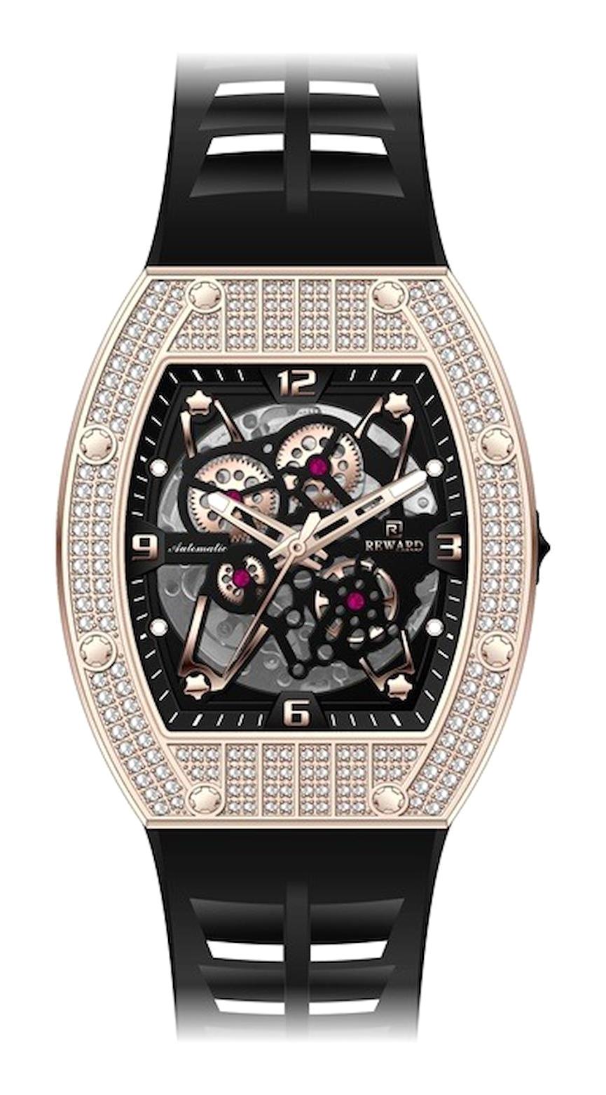 Reward A144976 42 mm Siyah Silikon Kordon Analog Erkek Kol Saati