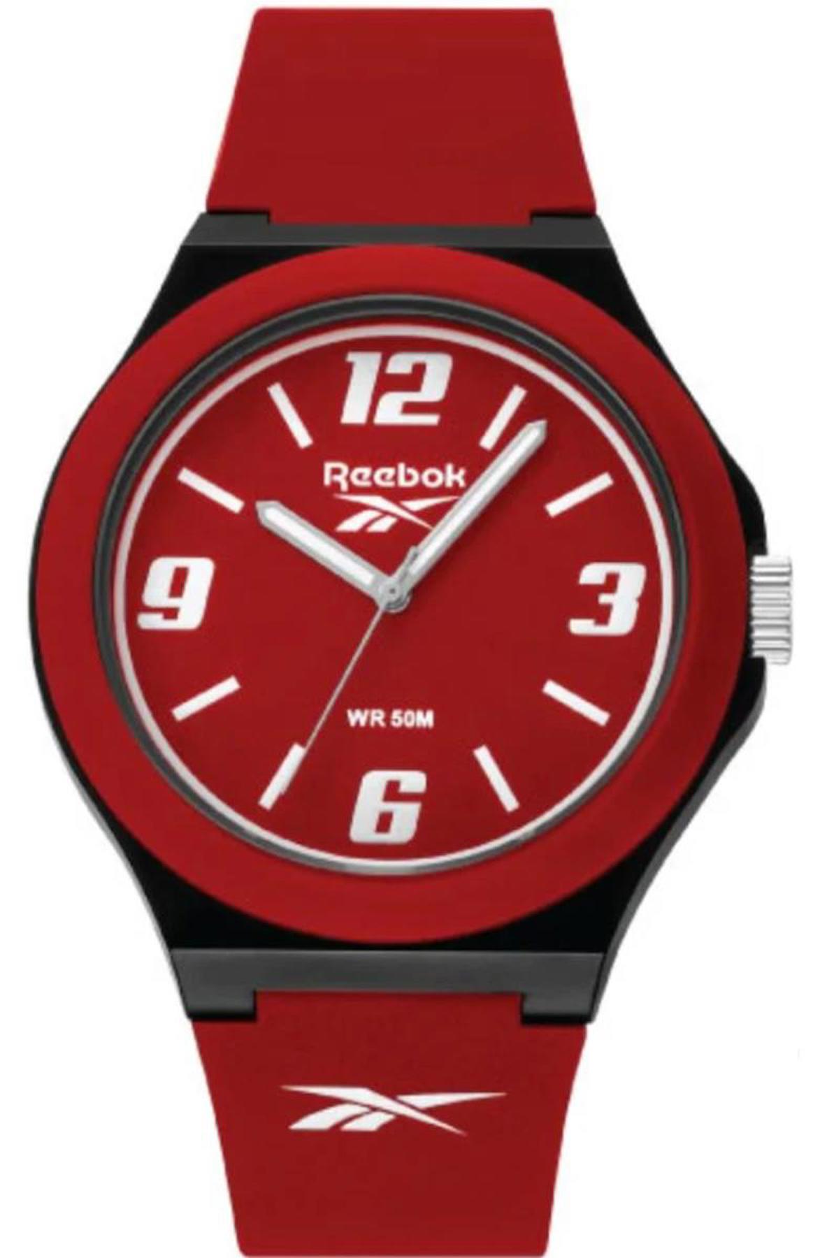 Reebok RV-TIL-G2-PBIR-BW 45 mm Kırmızı Silikon Kordon Analog Erkek Kol Saati