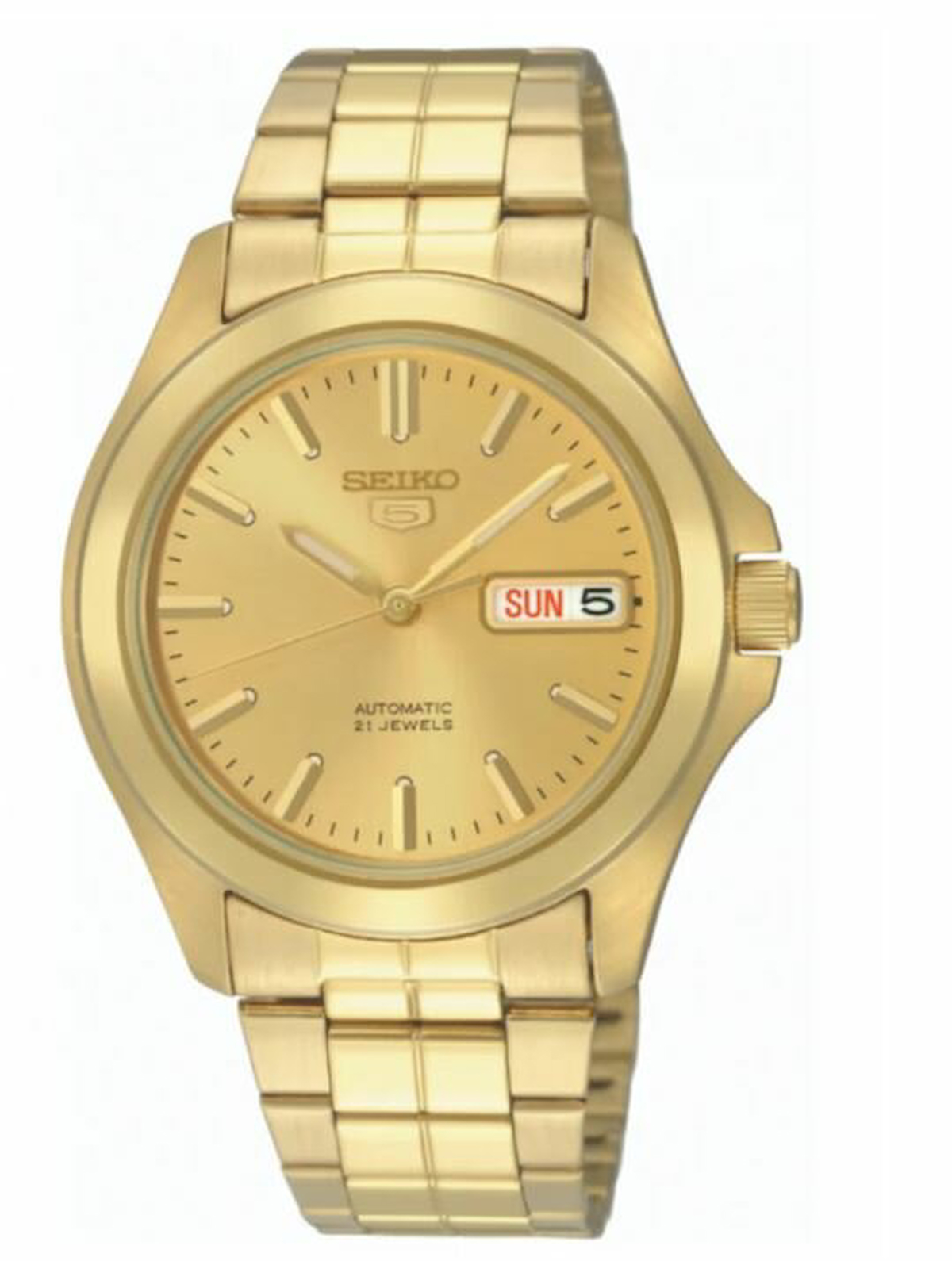 Seiko SNKK98K1 Takvimli 37 mm Altın Çelik Kordon Analog Erkek Kol Saati