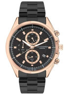 Lee Cooper LC07399.450 Takvimli 44 mm Siyah Çelik Kordon Analog Erkek Kol Saati