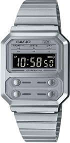 Casio A100WE-7BDF Takvimli 32.7 mm Çelik Kordon Dijital Erkek Kol Saati