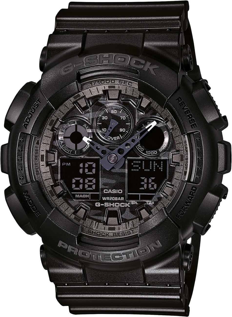 Casio GA-100CF-1A Takvimli 51.2 mm Siyah Silikon Kordon Analog Kol Saati