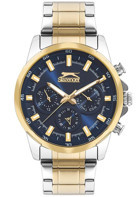 Slazenger SL.09.2125.2.03 Takvimli 44 mm Altın-Çelik Kordon Analog Erkek Kol Saati