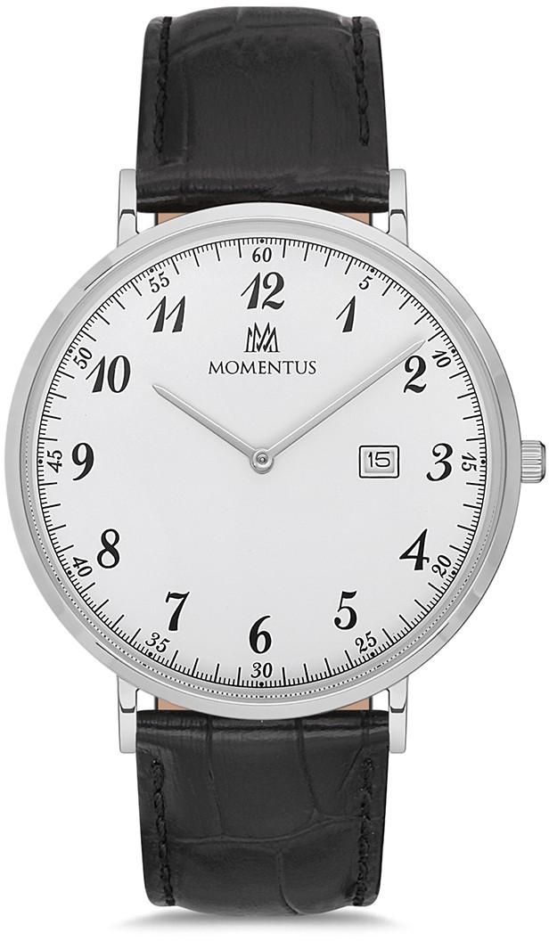 Momentus CM135S-02BS Takvimli 41 mm Siyah Deri Kordon Analog Erkek Kol Saati