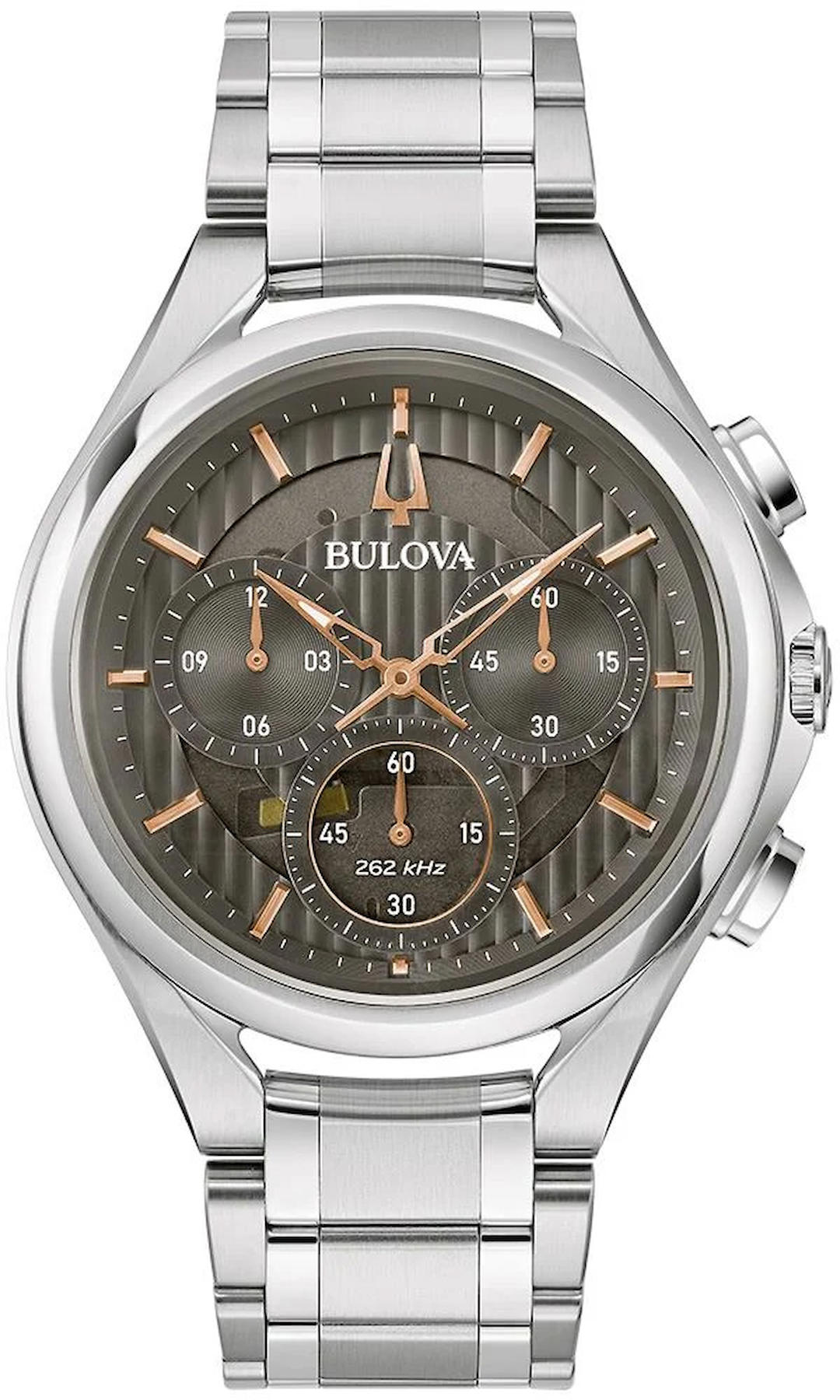 Bulova 96A298 Takvimli 44 mm Çelik Kordon Analog Kol Saati