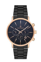David Guner DG-8220GA-R2 Takvimli 42 mm Siyah Çelik Kordon Analog Kol Saati