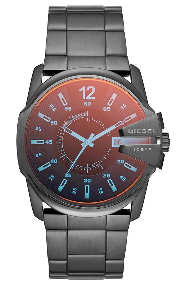 Diesel DZ1965 Takvimli 43 mm Füme Çelik Kordon Analog Erkek Kol Saati