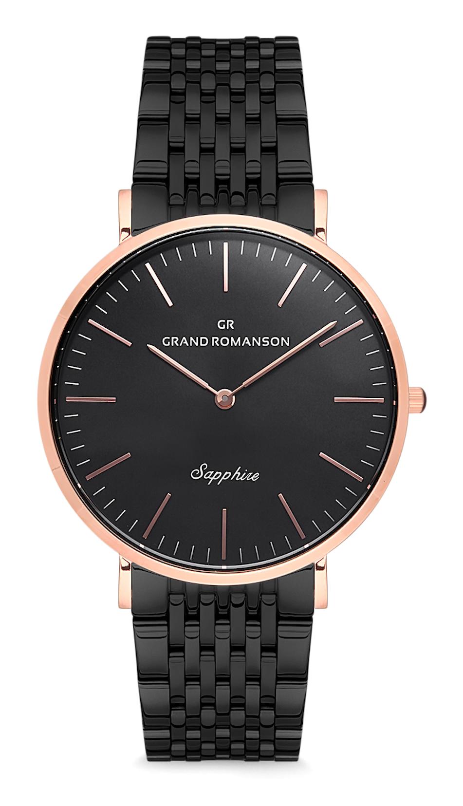 Romanson GR.1.AG1221.11 44 mm Siyah Çelik Kordon Analog Erkek Kol Saati