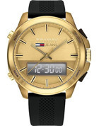 Tommy Hilfiger TH1791762 45 mm Siyah Silikon Kordon Analog Erkek Kol Saati