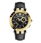 Versace VRSCVEBV00119 Takvimli 44 mm Siyah Deri Kordon Analog Erkek Kol Saati
