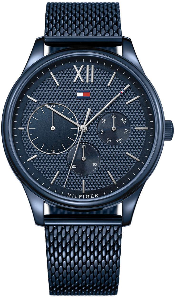 Tommy Hilfiger TH1791421 Takvimli 44 mm Lacivert Metal Kordon Analog Kol Saati