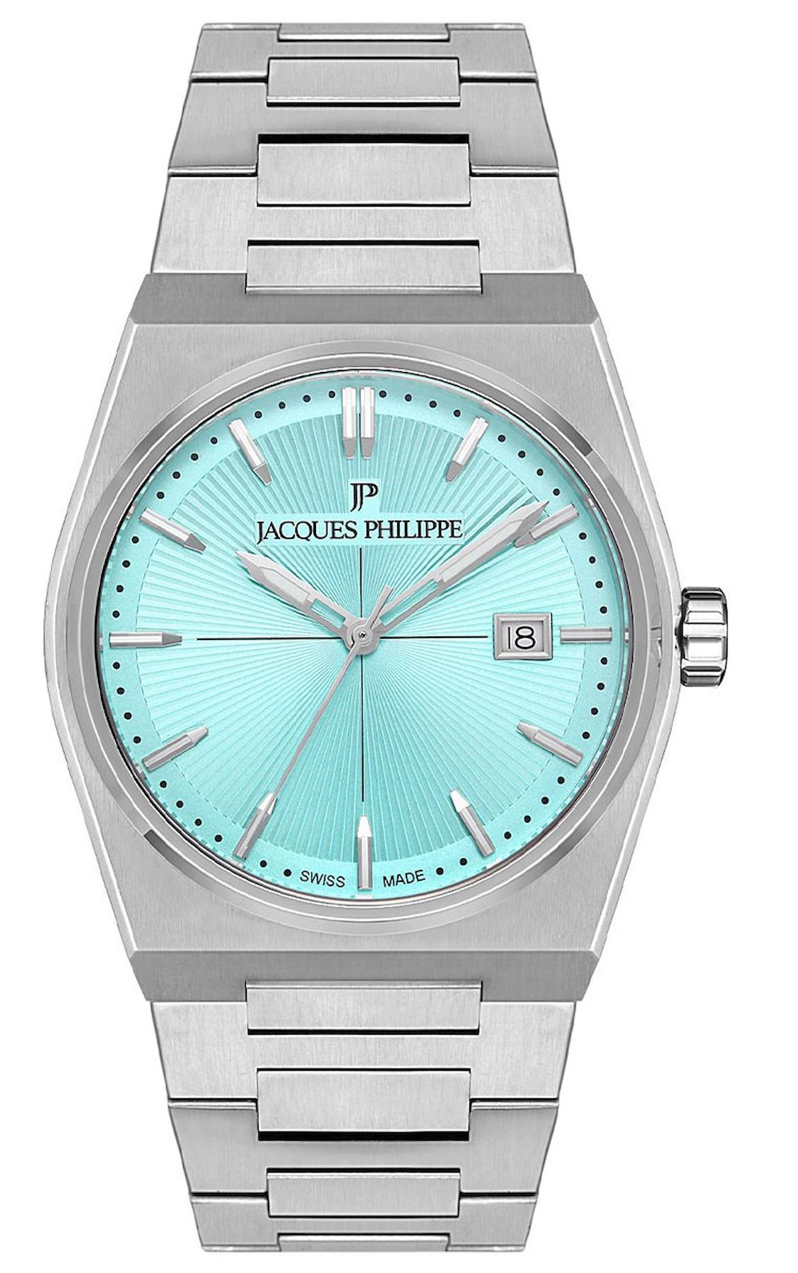 Jacques Philippe JPQGS4213X6LG Takvimli 40 mm Çelik Kordon Analog Erkek Kol Saati