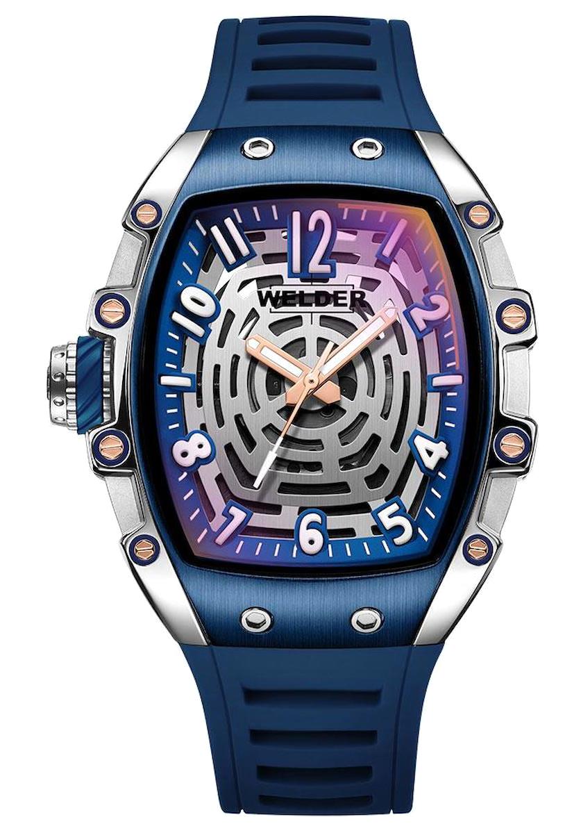 Welder Watch WRH3007-R 42 mm Mavi Silikon Kordon Analog Erkek Kol Saati