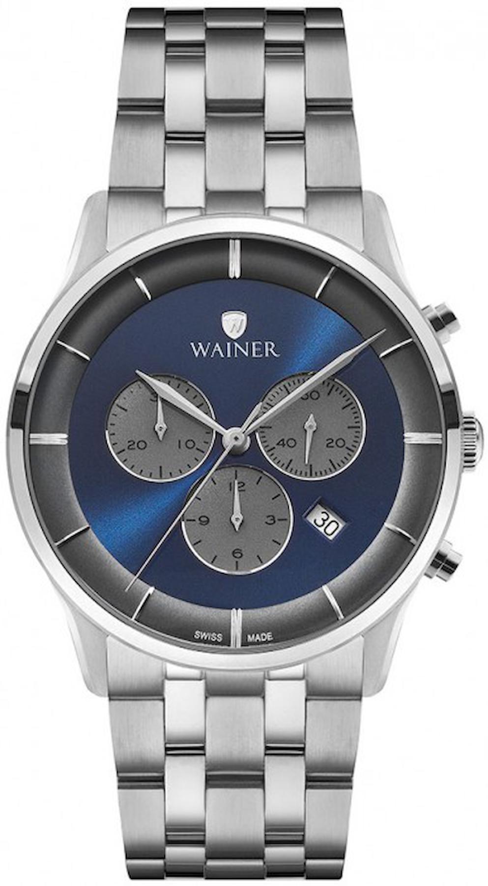 Wainer WA.19911-B Pusulalı Takvimli 43 mm Metal Kordon Analog Erkek Kol Saati