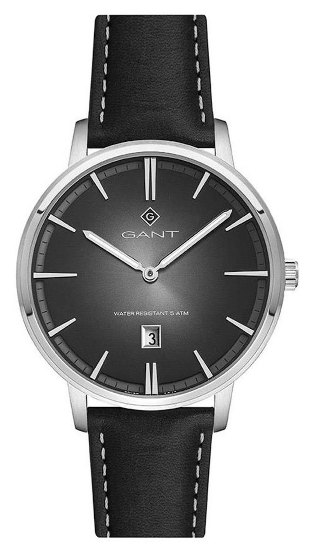 Gant G109002 Takvimli 41 mm Siyah Deri Kordon Analog Erkek Kol Saati