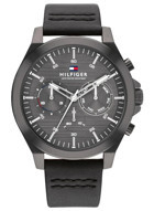 Tommy Hilfiger TH1710634 Takvimli 45 mm Siyah Deri Kordon Analog Erkek Kol Saati