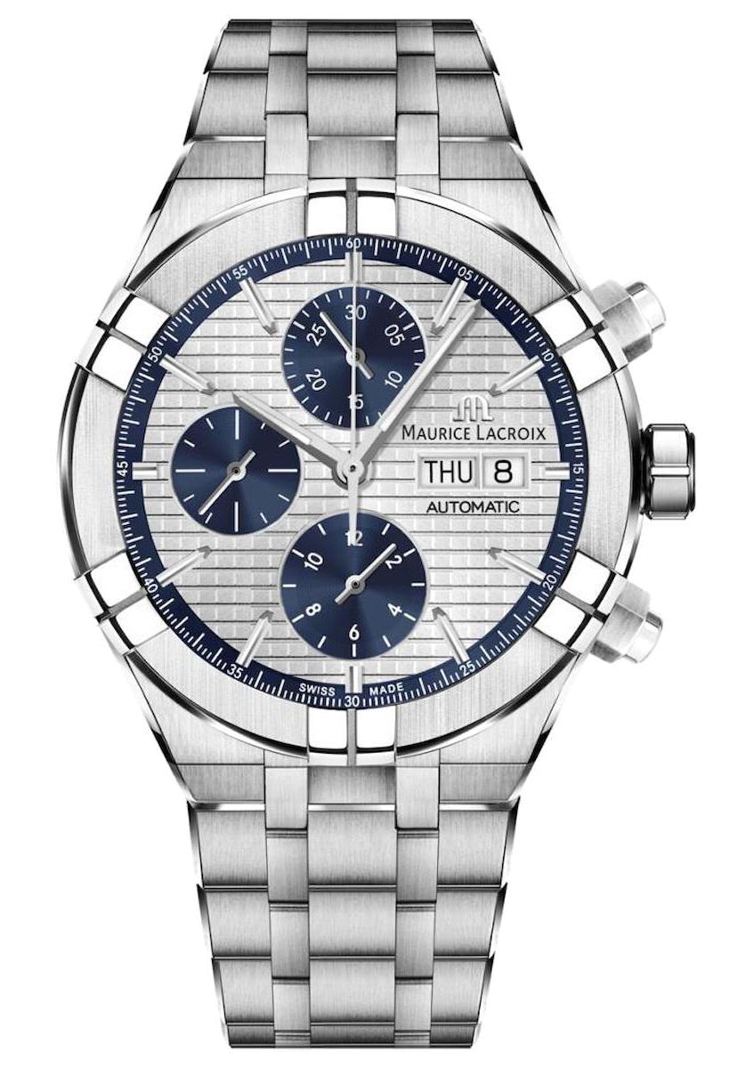 Maurice Lacroix ML-AI6038SS002131-1 Takvimli 44 mm Çelik Kordon Analog Erkek Kol Saati