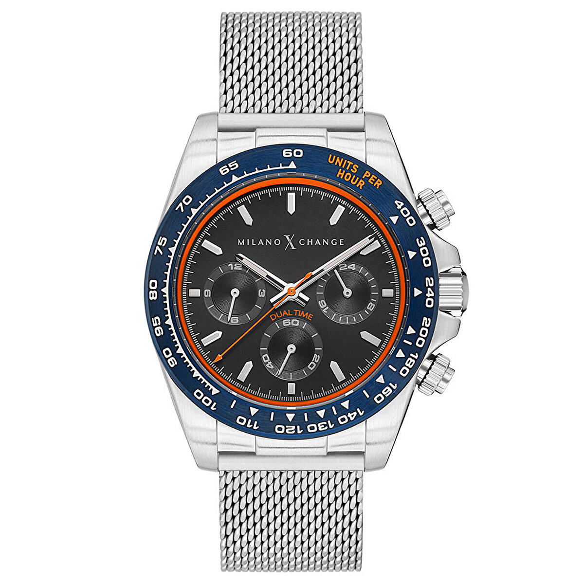 Milano X Change MXG2124 Takvimli 43 mm Çelik Kordon Analog Erkek Kol Saati
