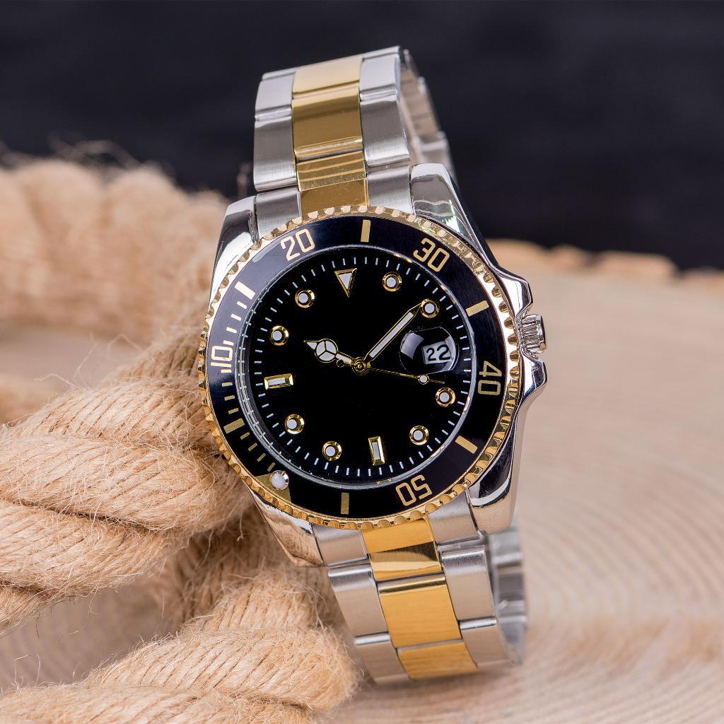 Saattino ST-303989 Takvimli 43 mm Altın-Çelik Kordon Analog Erkek Kol Saati