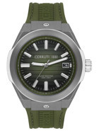 Cerruti 1881 CIWGN0042902 Takvimli Yeşil Silikon Kordon Analog Erkek Kol Saati