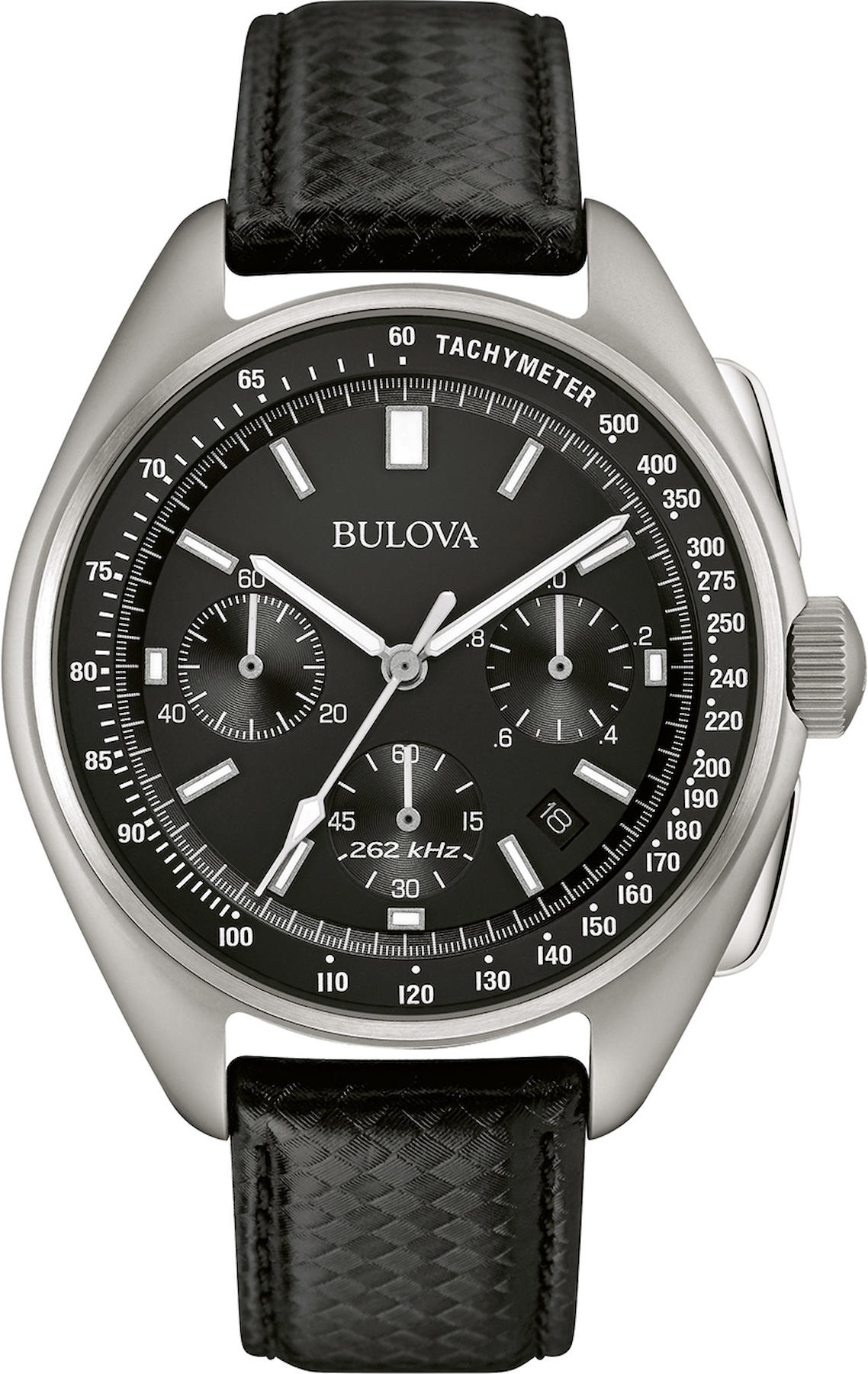 Bulova 96B251 Takvimli 45 mm Siyah Deri Kordon Analog Kol Saati
