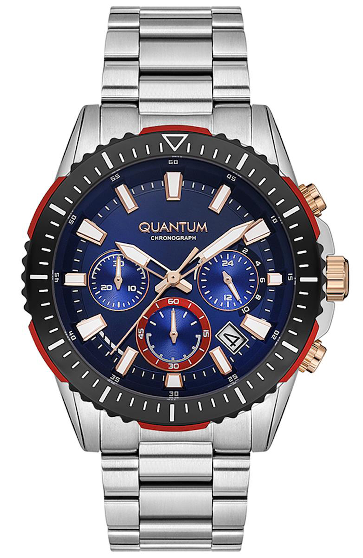 Quantum PWG1128.390 Takvimli 44 mm Çelik Kordon Analog Erkek Kol Saati