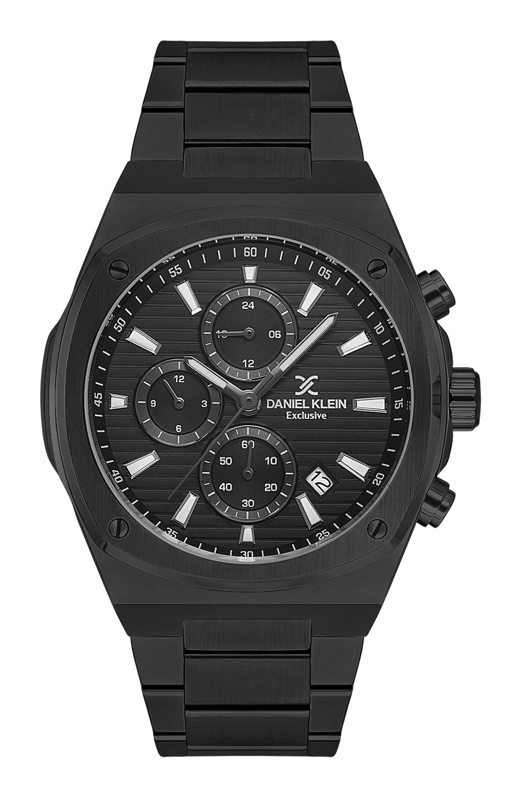 Daniel Klein DKE.1.10427.6 Takvimli 42 mm Siyah Çelik Kordon Analog Erkek Kol Saati