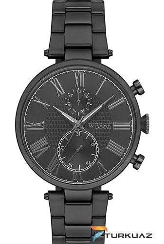 Wesse WWG206204 Pusulalı Takvimli 44 mm Siyah Çelik Kordon Analog Erkek Kol Saati