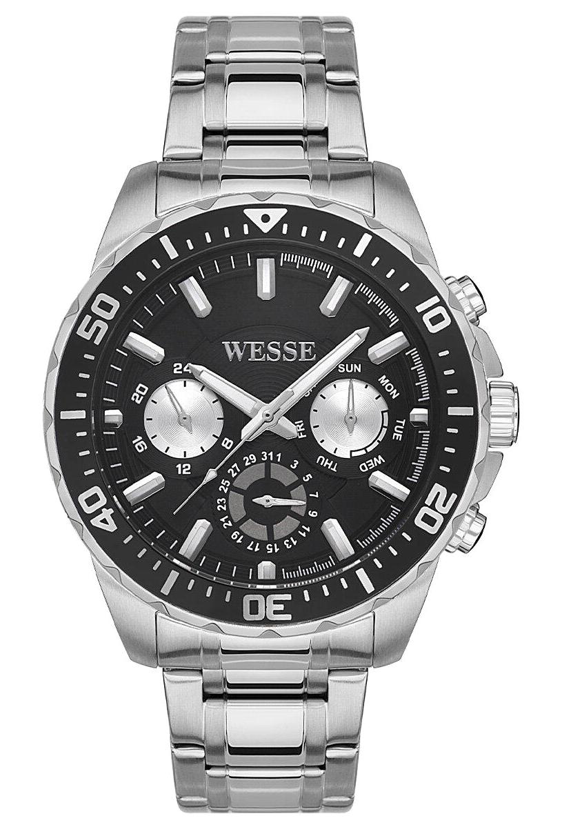 Wesse WWG207604 Pusulalı Takvimli 45 mm Çelik Kordon Analog Erkek Kol Saati