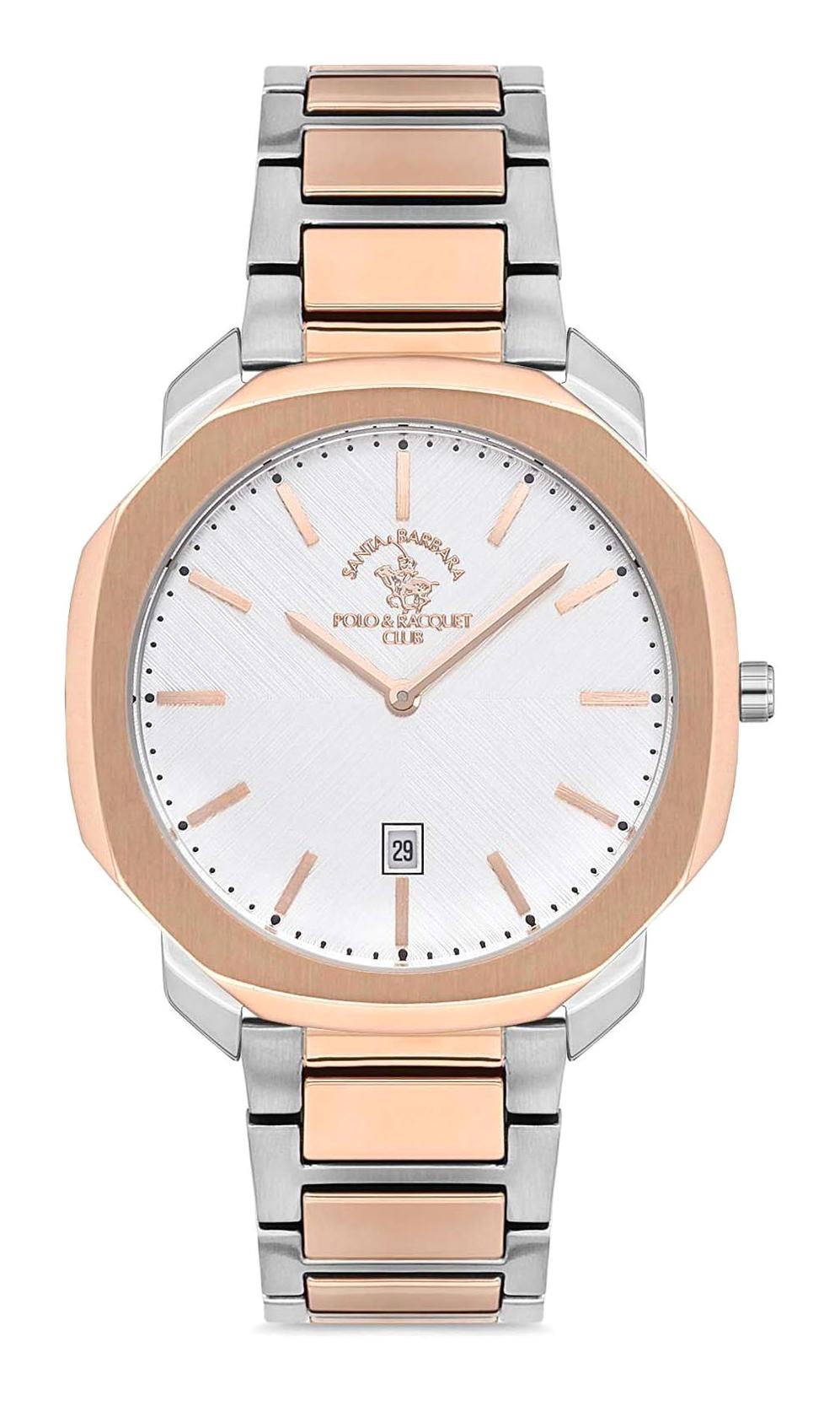 Santa Barbara Polo & Racquet Club SB.1.10206.2 Takvimli 42 mm Gri-Rose Gold Çelik Kordon Analog Erkek Kol Saati