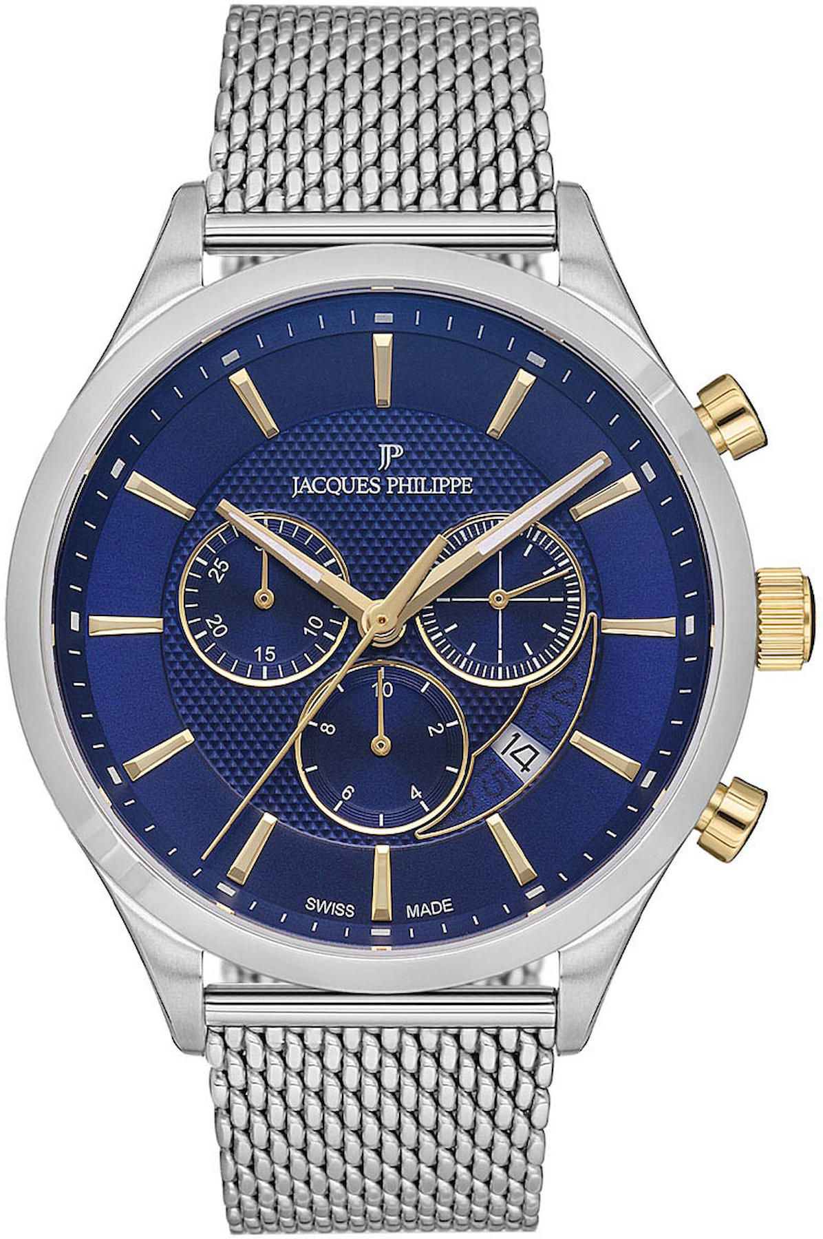 Jacques Philippe JPQGC031236 Pusulalı Takvimli 43 mm Çelik Kordon Analog Erkek Kol Saati