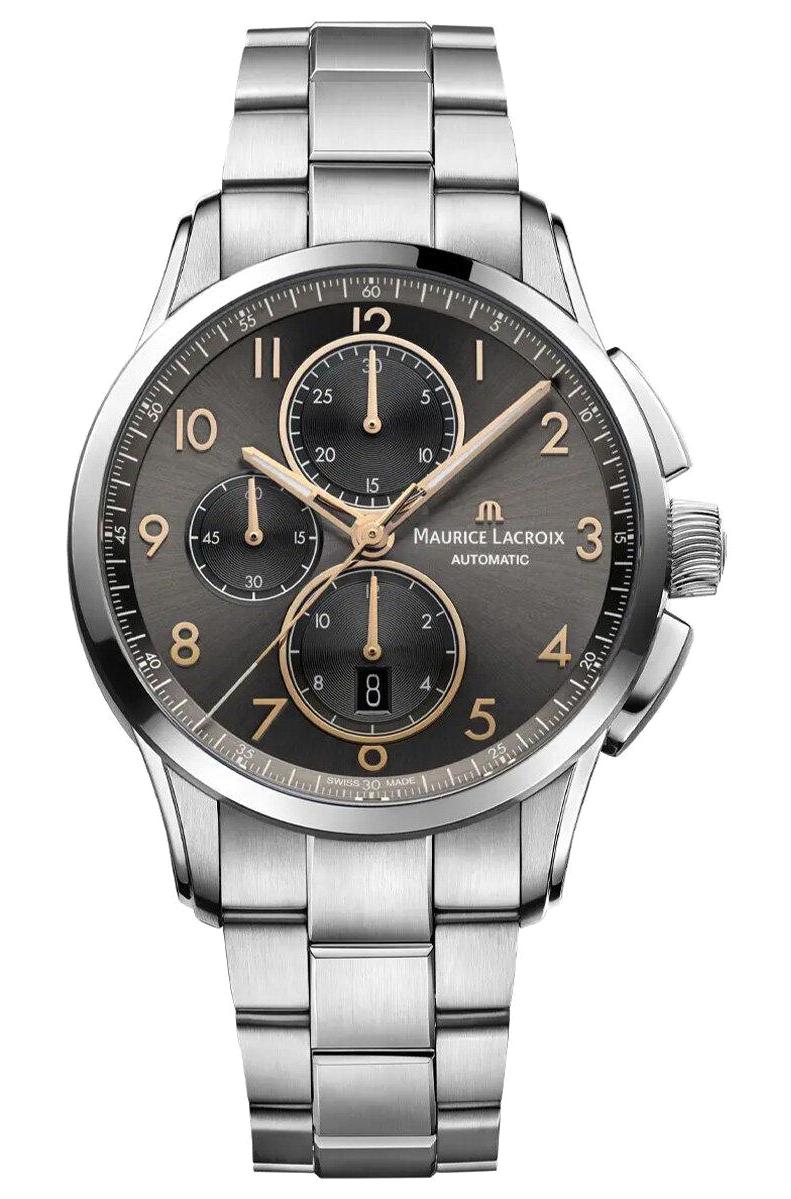 Maurice Lacroix ML-PT6388SS002321-1 Takvimli 43 mm Çelik Kordon Analog Erkek Kol Saati