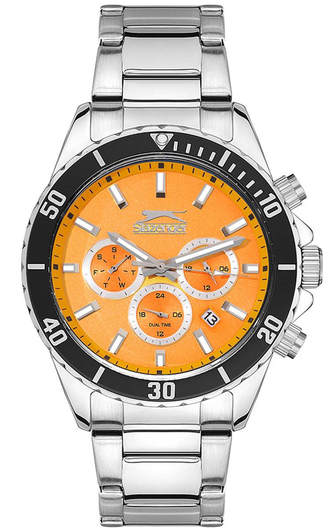 Slazenger SL.09.2091.2.07 Takvimli 44 mm Metal Kordon Analog Erkek Kol Saati