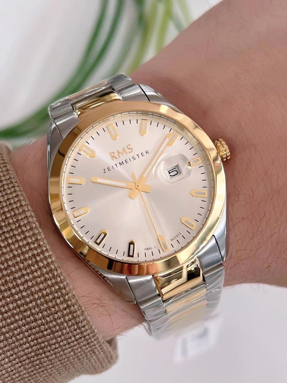 Romanson RM1513.05 Takvimli Çelik Kordon Analog Erkek Kol Saati