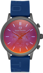 Sergio Tacchini ST.1.10221.6 Takvimli 42 mm Lacivert Silikon Kordon Analog Kol Saati