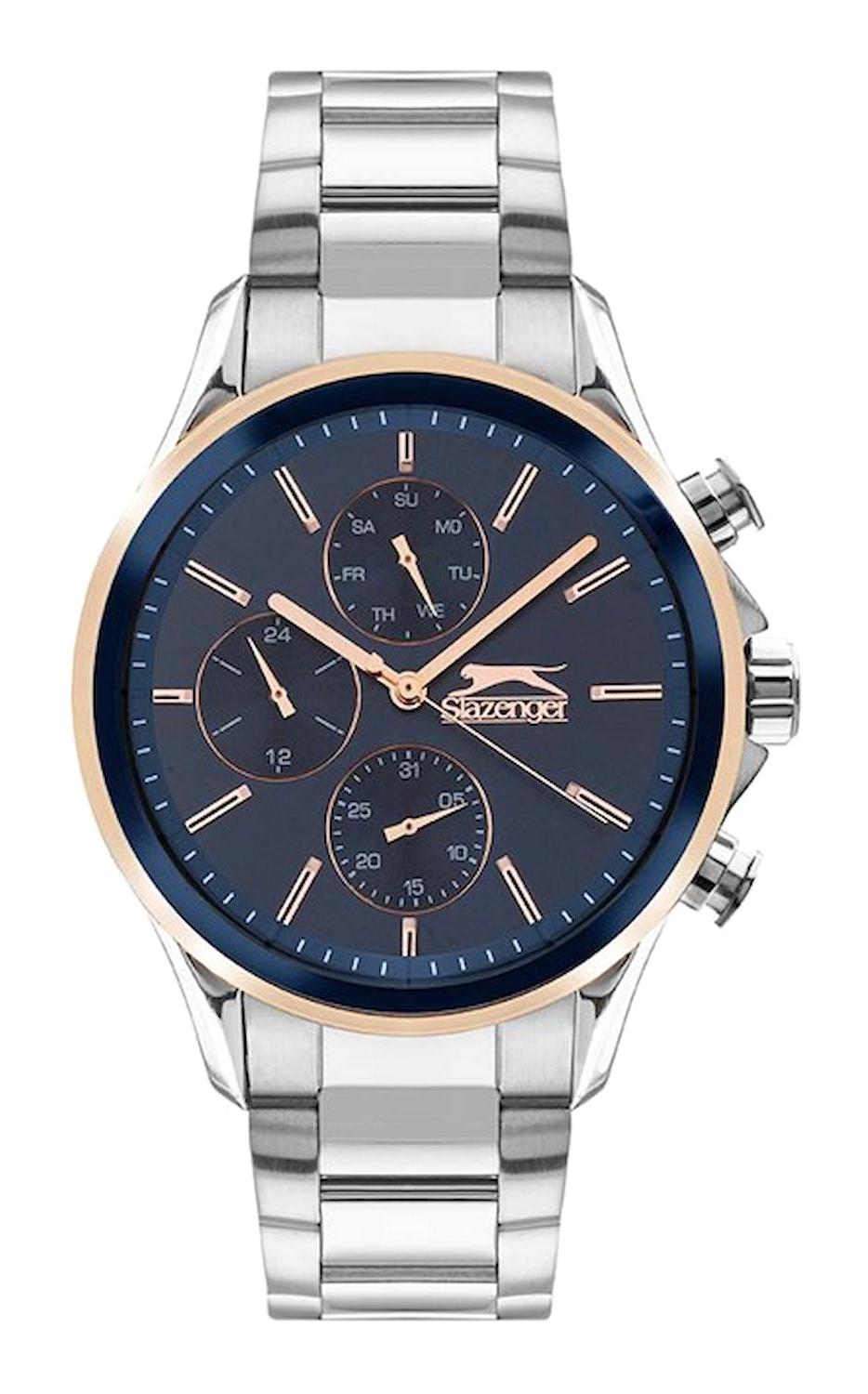 Slazenger SL.09.1998.2.04 Takvimli 44 mm Çelik Kordon Analog Erkek Kol Saati