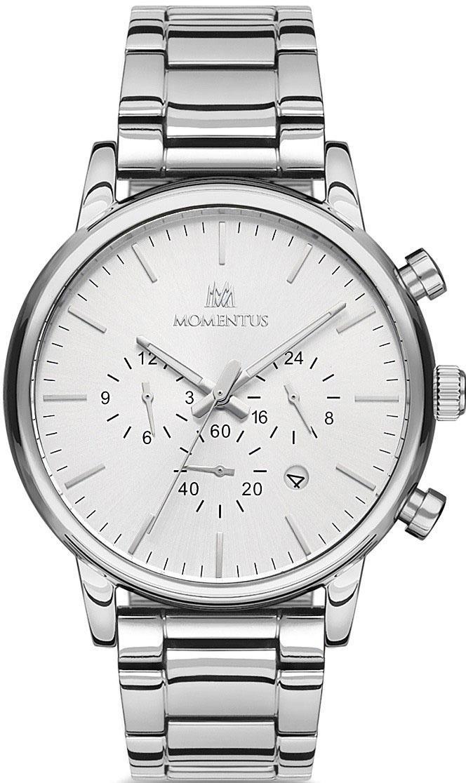 Momentus CC236S-02SS Takvimli 44 mm Çelik Kordon Analog Kol Saati