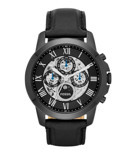 Fossil ME3028 Takvimli 44 mm Siyah Deri Kordon Analog Erkek Kol Saati