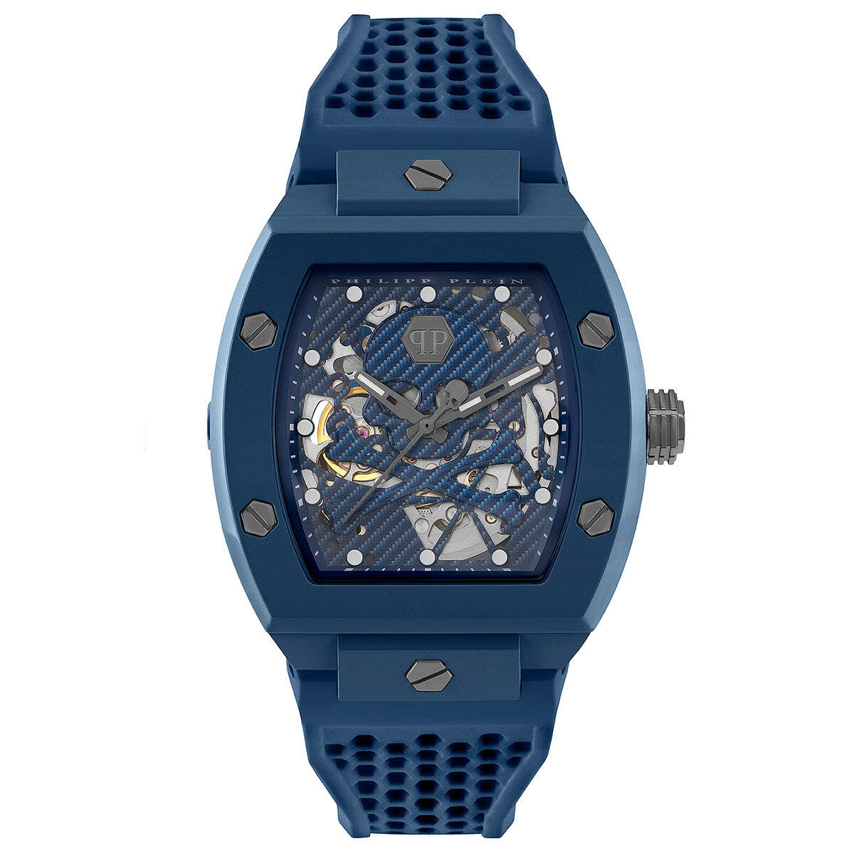 Philipp Plein PWVBA0323 44 mm Lacivert Silikon Kordon Analog Erkek Kol Saati