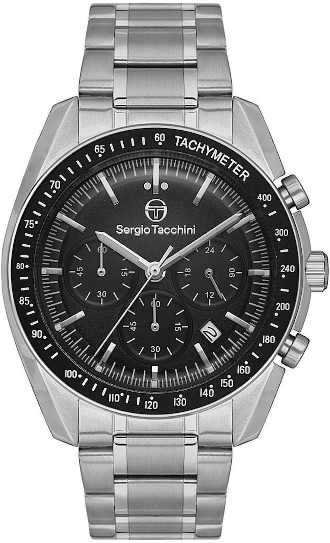 Sergio Tacchini ST.1.10386.1 Takvimli 43 mm Çelik Kordon Analog Kol Saati