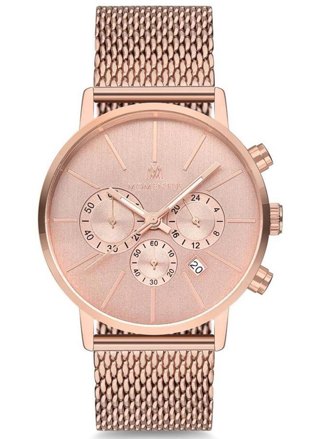 Momentus CC239R-12SR Takvimli 44 mm Çelik Kordon Analog Erkek Kol Saati