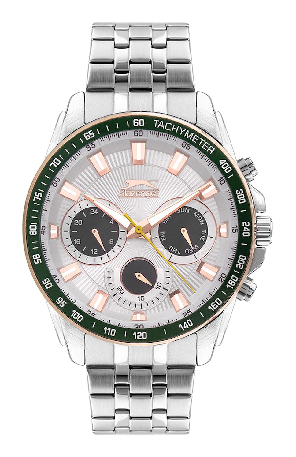 Slazenger SL.09.2165.2.03 Takvimli 45 mm Çelik Kordon Analog Erkek Kol Saati