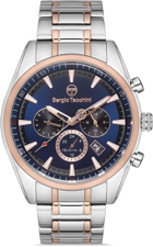 Sergio Tacchini ST.1.10161.5 Takvimli 44 mm Altın-Çelik Kordon Analog Kol Saati