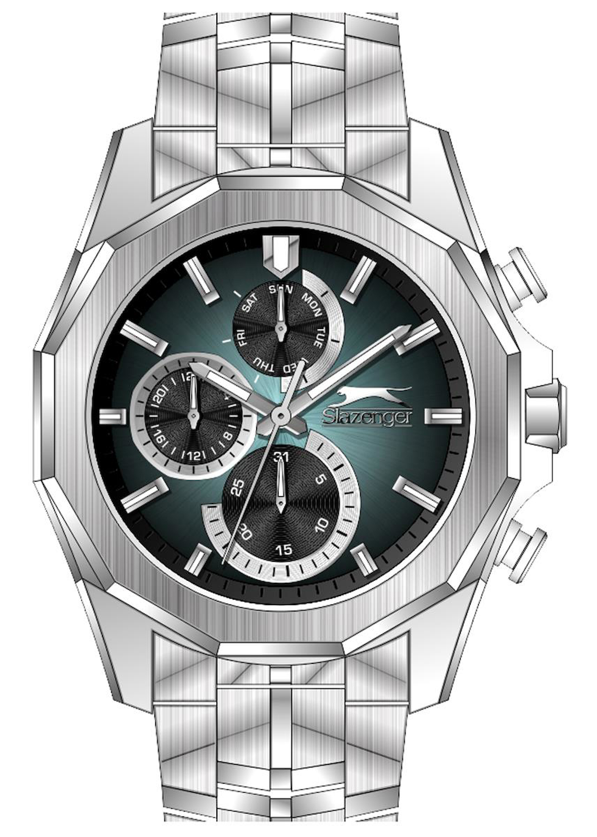 Slazenger SL.09.2386.2.06 Takvimli 46 mm Çelik Kordon Analog Erkek Kol Saati