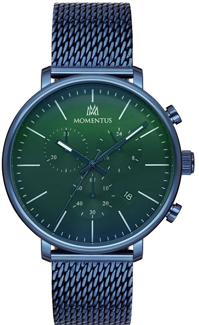 Momentus CC292M-11SM Takvimli 44 mm Lacivert Çelik Kordon Analog Kol Saati