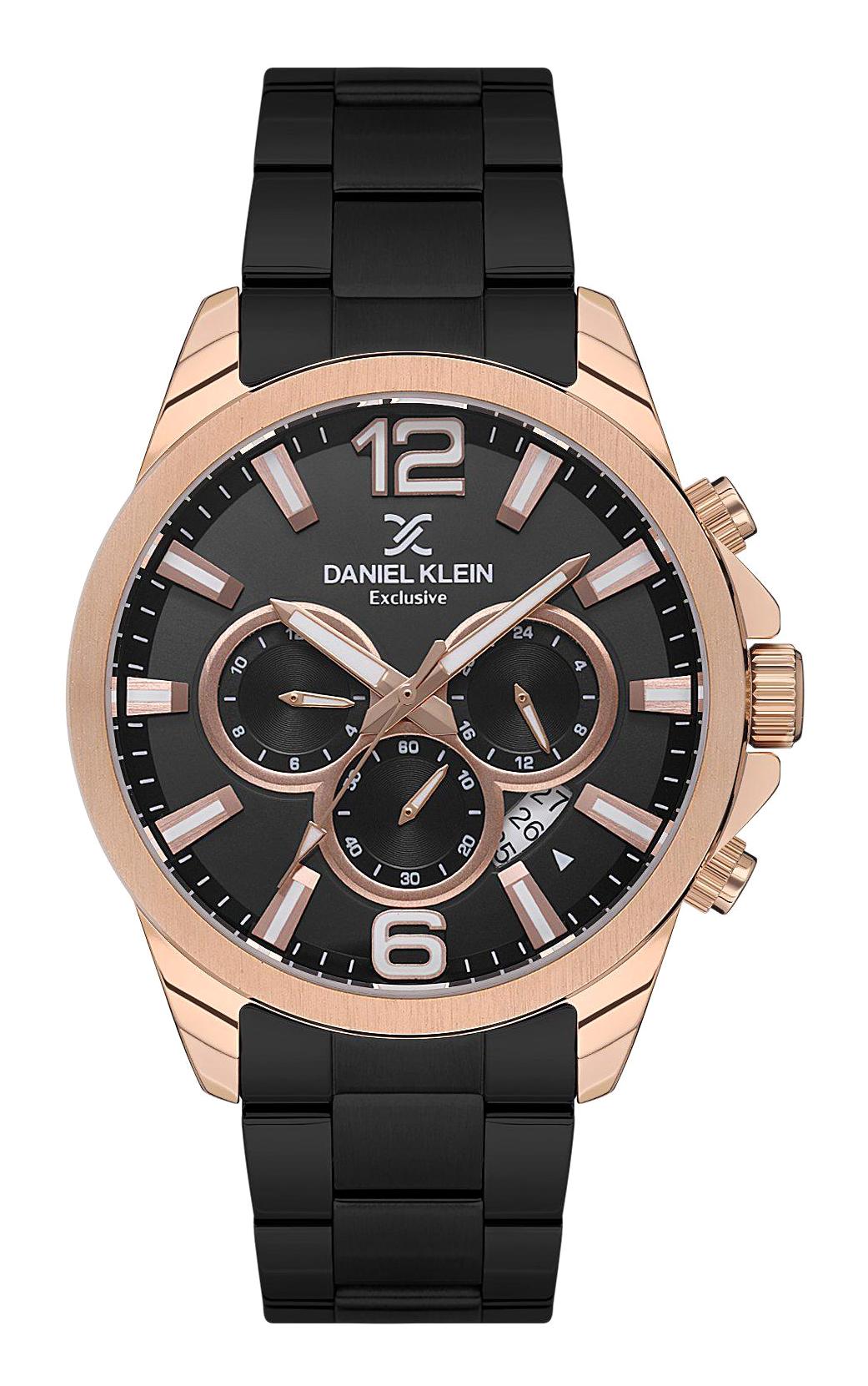 Daniel Klein DKE.1.10592-5 Takvimli 42 mm Siyah Metal Kordon Analog Erkek Kol Saati